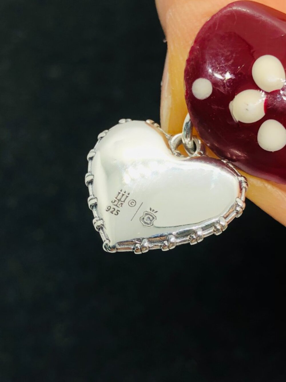 James Avery Enamel Consuela Heart Charm - Picture 3 of 6